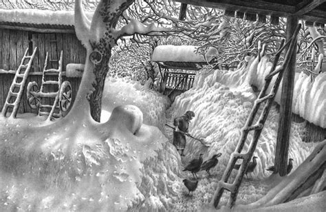 Incredible Pencil Sketches of Winter Scenes (16 pieces)