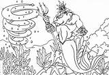 King Triton Coloring Page For Little Mermaid Fans sketch template