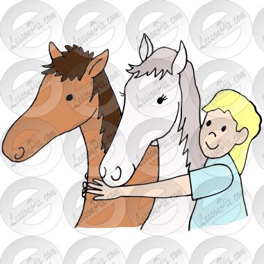 Hold Your Horses Picture for Classroom / Therapy Use - Great Hold Your Horses Clipart