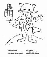 BlueBonkers Nursery Rhymes Quiz Coloring Page Sheets  Puss In Boots sketch template