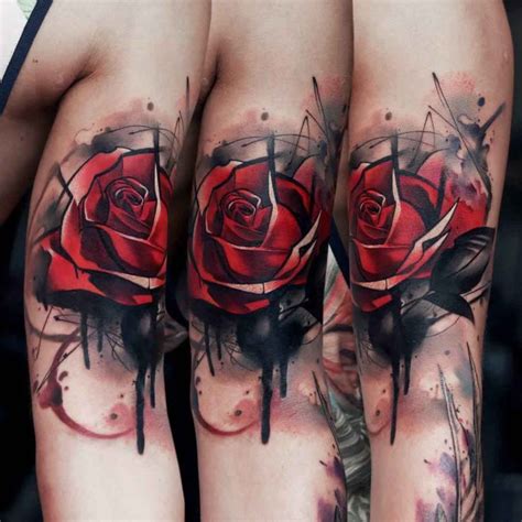 Black And Red Rose Tattoo | Best Tattoo Ideas Gallery