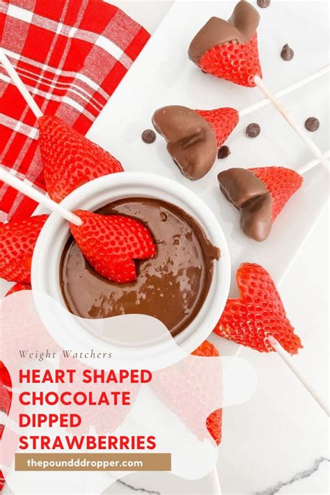 Heart Shaped Chocolate Dipped Strawberries - Pound Dropper