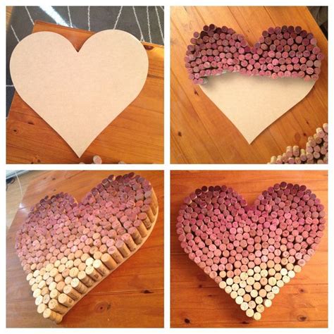 Visually appealing ... Great idea for Valentine's Day. Worth saving, right? Ombre wine cork ...