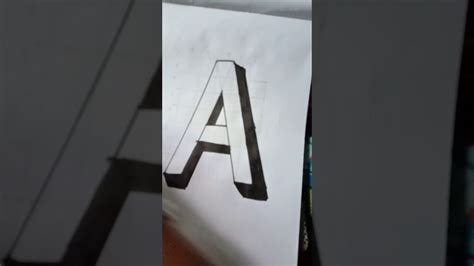 ||How to Draw shadow of "A" letter|| - YouTube