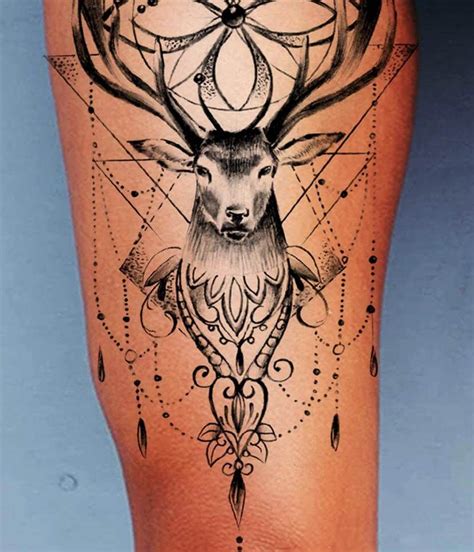 40+ Best Deer Tattoo Designs, Ideas, and Meanings | Deer tattoo, Geometric deer, Geometric ...