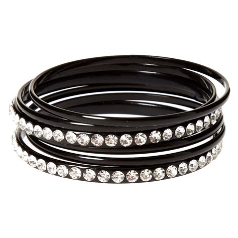 Black Bangle Bracelets | Claire's US