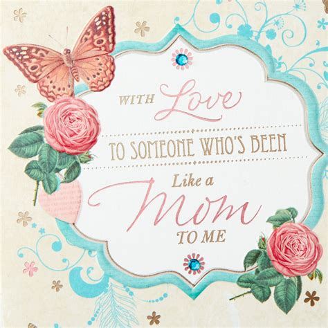 Roses and Butterflies Like a Mom Mother's Day Card - Greeting Cards ...