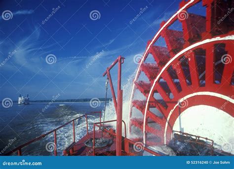 A Steamboat Paddle Wheel on the Delta Queen Steamboat, Mississippi River Editorial Image - Image ...