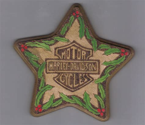 The Knothole News: Harley Davidson Christmas Ornaments on Wood