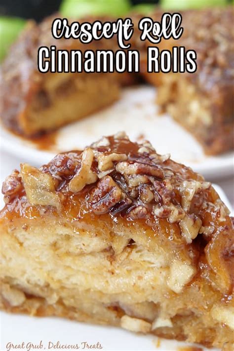 Crescent Roll Cinnamon Rolls with Apples and Pecans