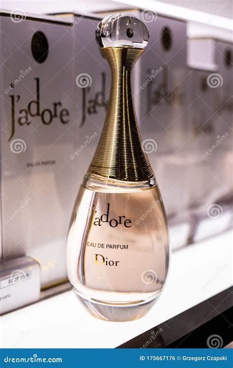 DIOR French Luxury Brand Perfume In Duty Free Store Shelf, Banner Size Editorial Image ...