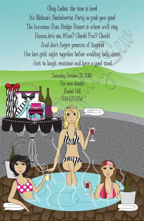 Items similar to Hot Tub - Print Yourself Invitation on Etsy