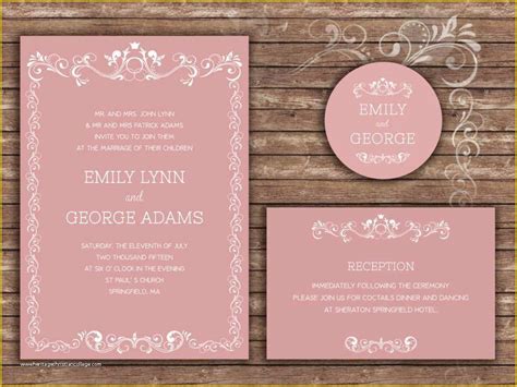 Wedding Invitation Samples Free Templates Of Wedding Invitation Templates Free Pdfs with Easy to ...