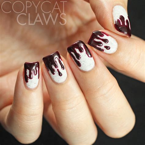 Copycat Claws: The Digit-al Dozen does Vampy: Drip Nail Art