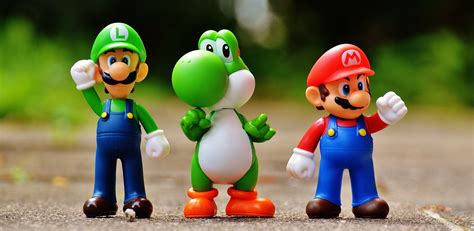 Focus Photo of Super Mario, Luigi, and Yoshi Figurines · Free Stock Photo