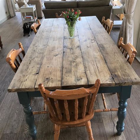 Farmhouse Dining Room Table, Farmhouse Kitchen Tables, Rustic Table ...