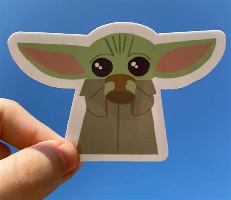 Baby Yoda Sticker - Etsy