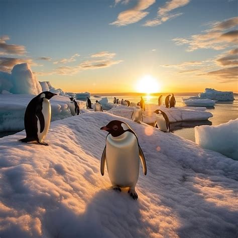 Premium Photo | Emperor penguin on the sea ice in the Weddell sea