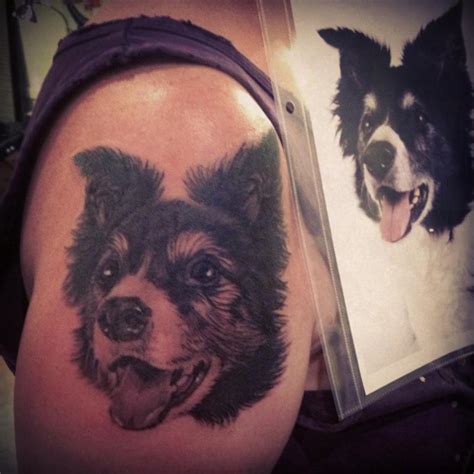 dog portrait tattoo by D'Lacie: TattooNOW