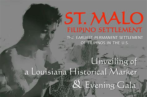 Unveiling of St. Malo Historical Marker – Filipino La.