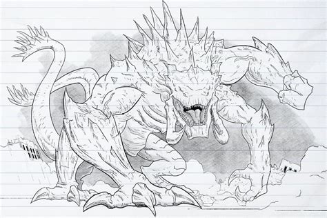 It's a cool drawing of mega kaiju : GODZILLA