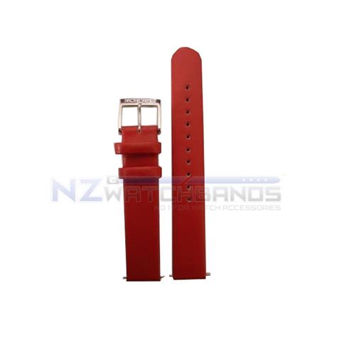 Mondaine 18mm red leather strap - NZ Watchbands