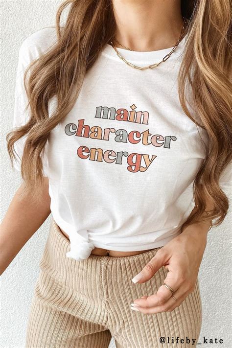 Main character energy tee small – Artofit