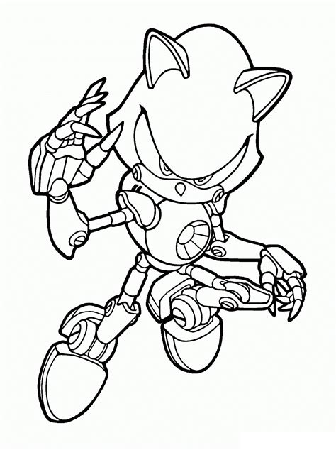 Metal Sonic Coloring Page - Free Printable Coloring Pages for Kids