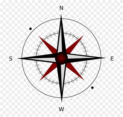 Compass East South North West Compass Rose - Direction On A Map, HD Png ...