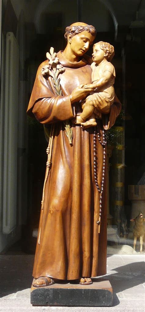 Wooden statue of St.Anthony Padova - Ferdinand Stuflesser 1875