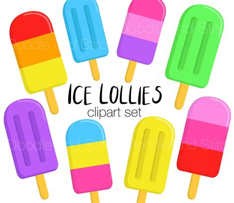 Ice Lolly Clipart Fun Summer Clip Art Pictures Ice Lollies | Etsy