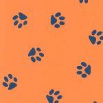 Print #1732 Navy and Orange Dots on White - Fabric Finders Inc.