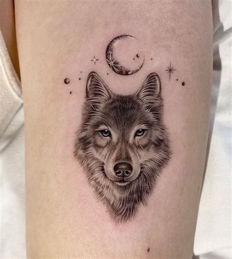 Wolf Tattoos: Meanings, Tattoo Styles & Placement | Wolf and moon tattoo, Wolf tattoo design ...