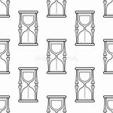 Hourglass Coloring Book Vector Illustration Stock  sketch template