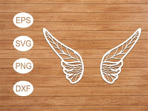 Angel Wings Svg / Angel Wings Silhouette / Svg, Png, Dxf, Eps - Etsy ...