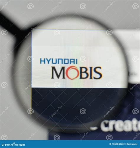 Milan, Italy - November 1, 2017: Hyundai Mobis Logo on the Website ...