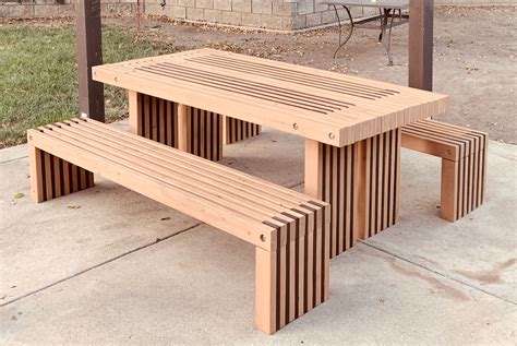 Simple Picnic Table Plans 2x4 Outdoor Furniture DIY, Easy to Build - Etsy Sweden