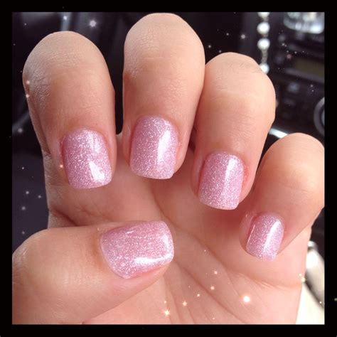 Light Pink Glitter Nails