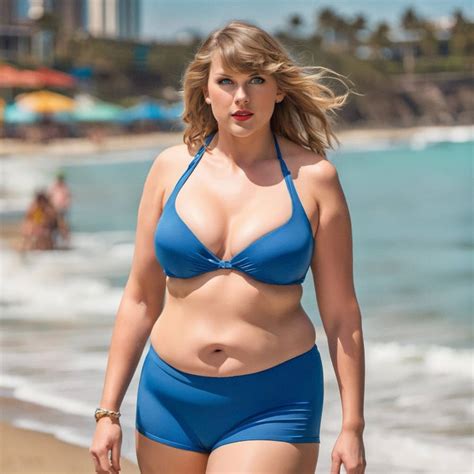Chubby Taylor Swift at the beach (AI Art) by partycultural on DeviantArt