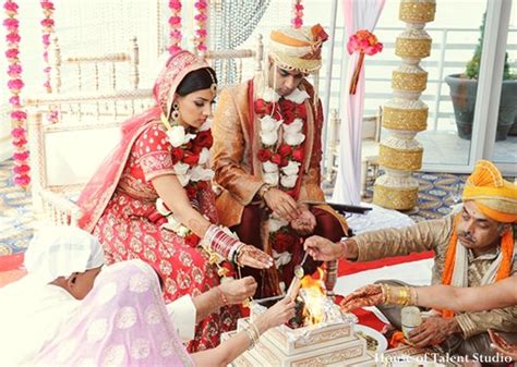 Photo: indian-wedding-ceremony-fire-ritual-bride-groom | Indian wedding, Indian wedding ceremony ...