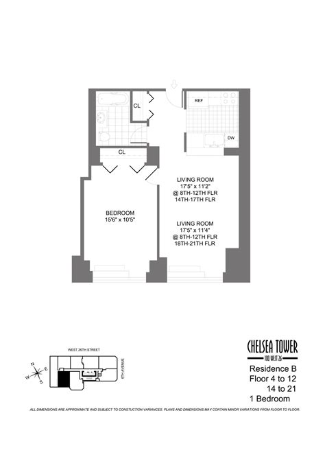 Smart Studio - 2 BR Apartment Floorplans | Chelsea Tower NYC