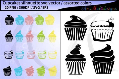 Cupcake Silhouette svg / cupcake vector / cupcake clipart / | Etsy | Cupcake vector, Clip art ...