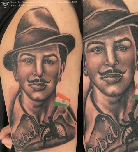 bhagat singh tattoo | Tattoo studio, Tattoos, Tattoo designs