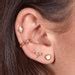 Opal Bezel Earring, Barbell Piercing Stud, Titanium Post Earring, Hypoallergenic Piercing ...