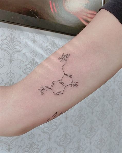 Serotonin molecule tattoo – Artofit