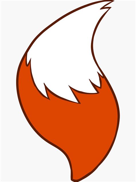 "Fox Tail - Red" Sticker for Sale by Draikinator | Redbubble