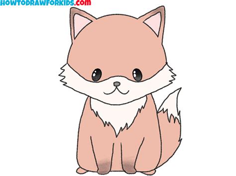 How to Draw a Cute Fox - Easy Drawing Tutorial For Kids