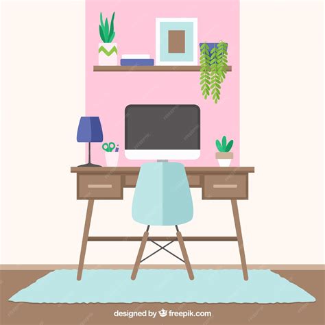 Free Vector | Beautiful workspace background