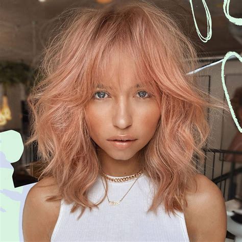 Rose gold hair has had a teensy update. This summer is all about peachy ...