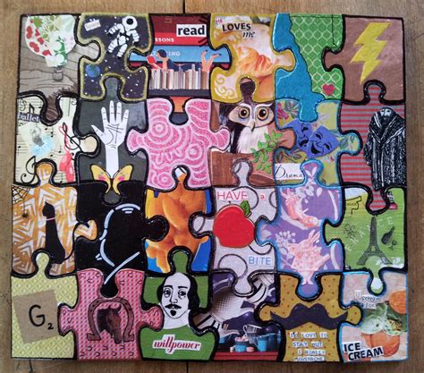 The altered puzzle I made for my sister for xmas. | Collaborative art projects for kids, Puzzle ...